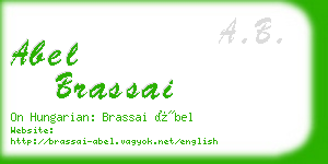 abel brassai business card